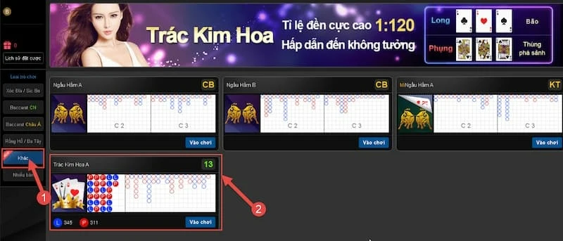 Khái niệm về game bài Trác Kim Hoa trực tuyến